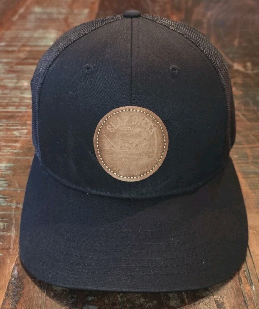 Slap Dicks Cattle Co Trucker Hat Snapback Adjustable Cap Richardson Blac Ex Cond